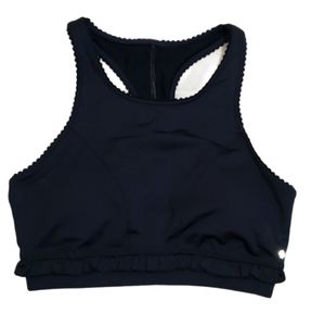 Kate Spade Racerback Ruffle Sport Bra Size Small NWT Black
